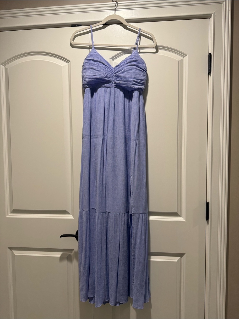 Abercrombie Lavender Maxi Sundress with Ruched Bodice. Sz MT
